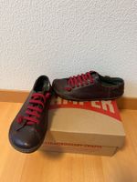 CAMPER Peu Cami - Pelle Marrone Scuro con Lacci Rossi