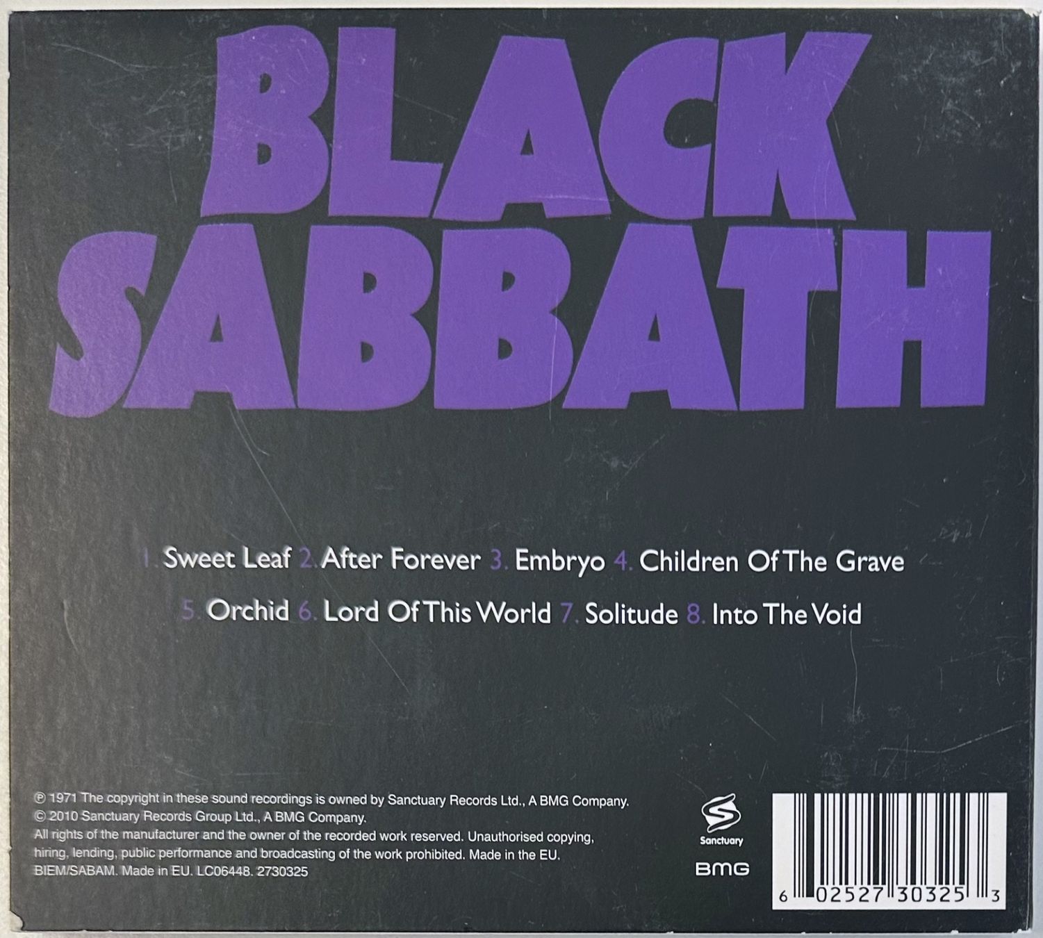 CD: Black Sabbath – Master Of Reality – Usato da Martigny venduto da jereq 1
