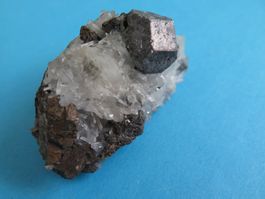 Galena mit Sphalerit und Pyrit Stufe von Bulgarien