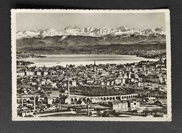 AK Zürich und die Alpen