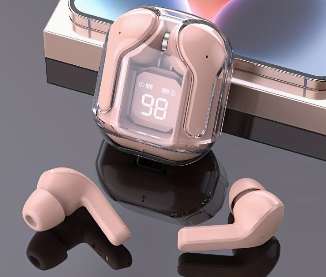 Cuffie: Écouteurs sans fil Bluetooth rose + sac de rangement – Nuovo e nell'imballaggio originale da Biel/Bienne venduto da Vianny77 2