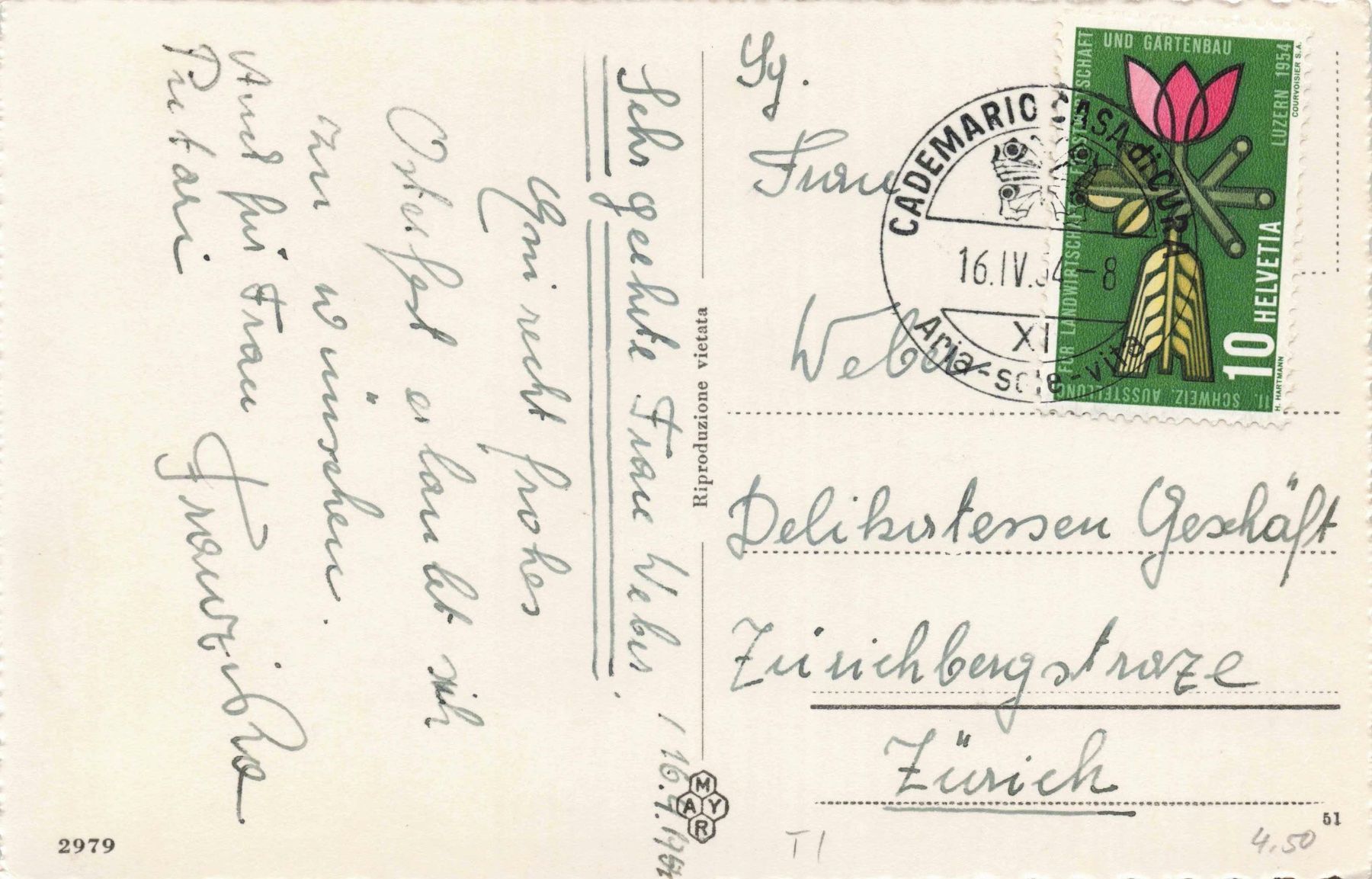 Cartoline postali: Cademario A – Usato da Biasca venduto da Blenio71 1