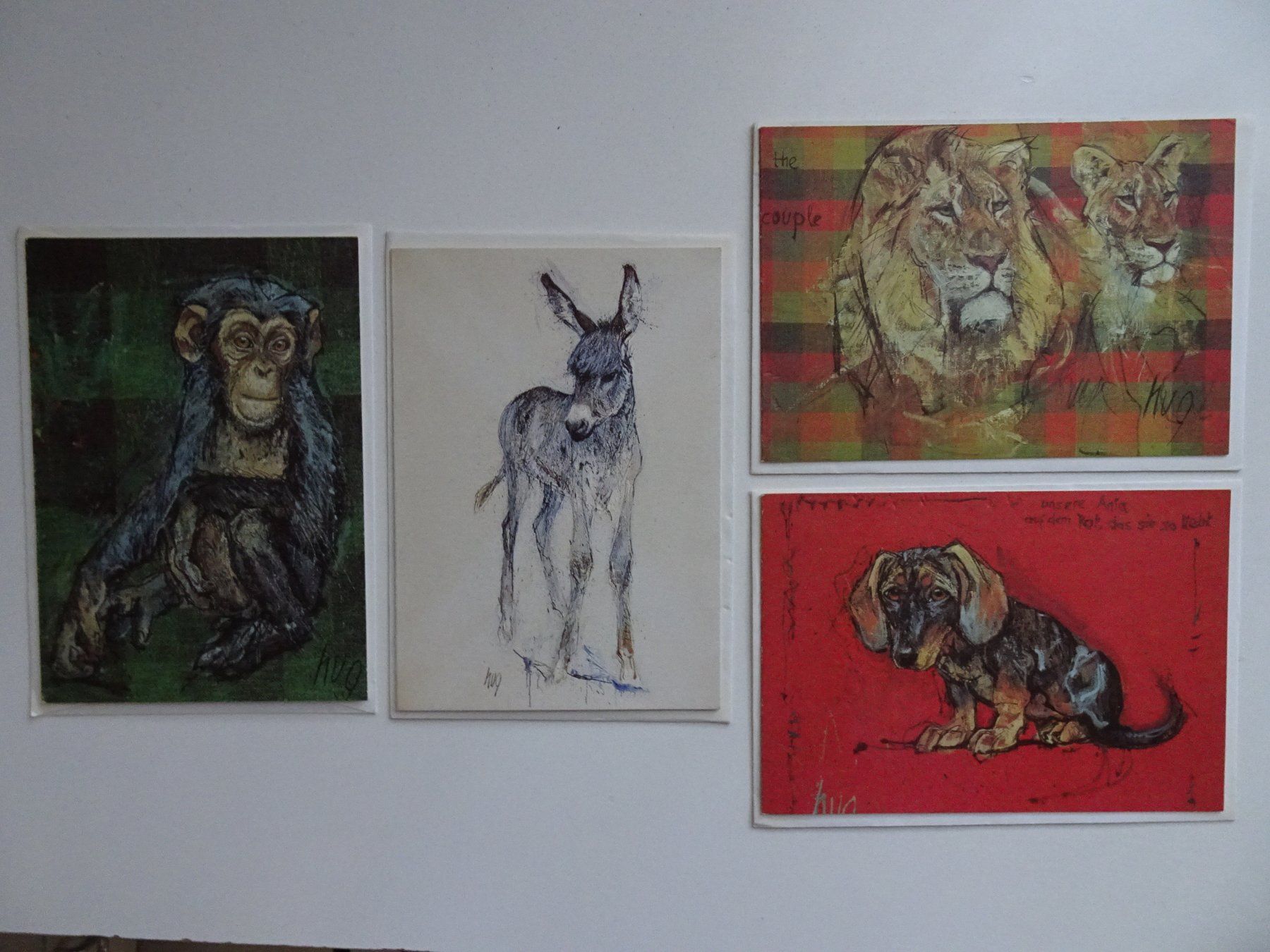 Cartoline: 4 Karten mit Couverts Tierbilder Fritz Hug – Nuovo (secondo la descrizione) da Winkel venduto da rsuzh