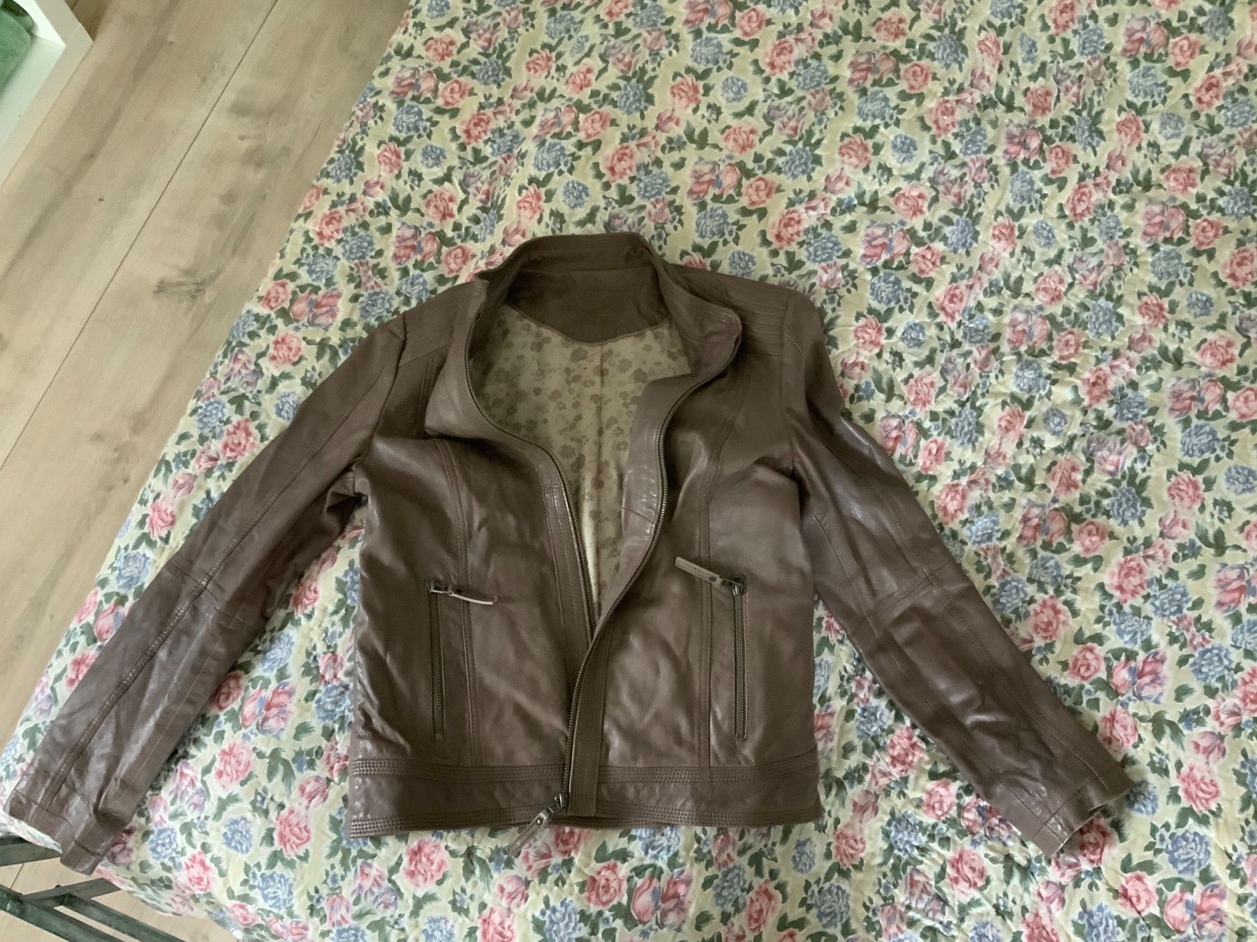 Jacken: Lederjacke braungrau Gr. 38 – Gebraucht aus Grünen von Coia 3