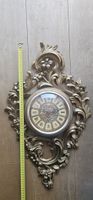 Wand Uhr Goldfarben Vintage 