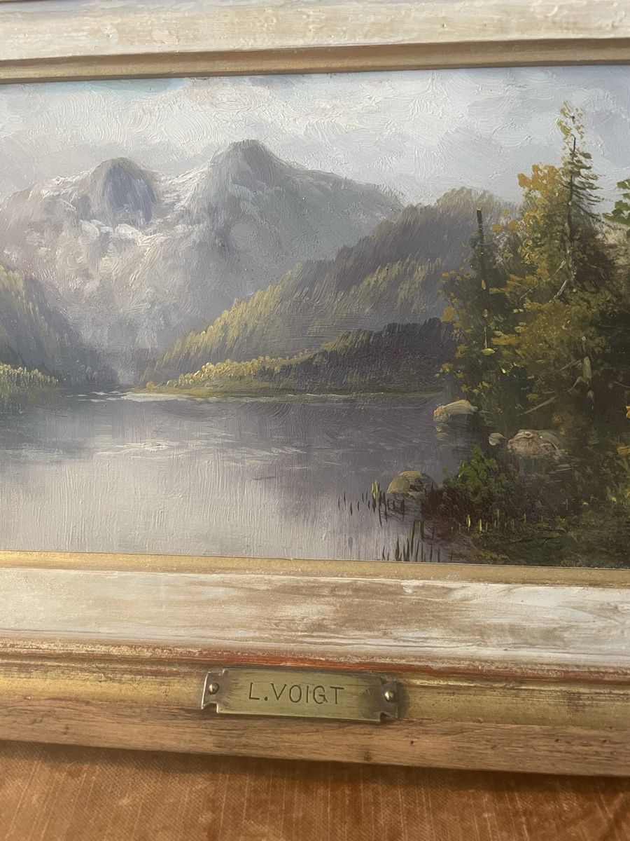 Dipinti: Gemälde L. Voigt Bergsee signiert  – Usato da Steinmaur venduto da Eastwing 2