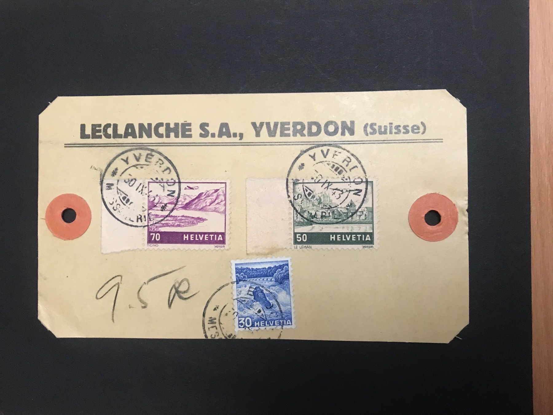 Alle Briefmarken: 1943, Schöne Etikette mit Flugpost + Landschaftsbild – Gebraucht aus stäfa von brandy66