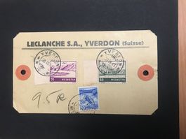 1943, Schöne Etikette mit Flugpost + Landschaftsbild