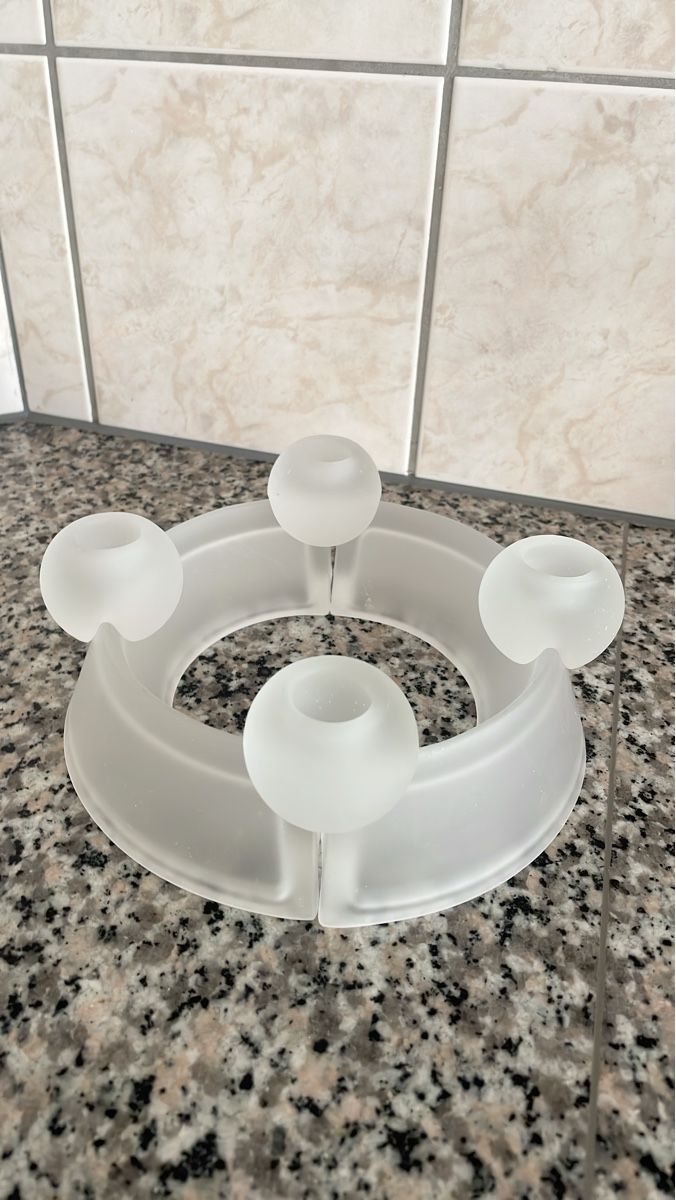 Portacandele: Runder Kerzen- Halter ,  mattes  Glas – Nuovo (secondo la descrizione) da Kaiseraugst venduto da KlausSina