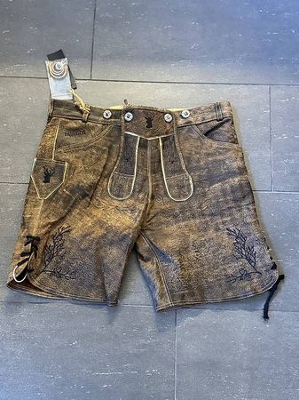 Herren Gr. 56 Trachten Lederhose - Echtes Leder Oktoberfest