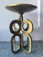 MCM Brutalist Messing-Kerzenhalter – Mid-Century