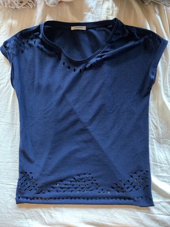 T-shirt Promod bleu avec découpes