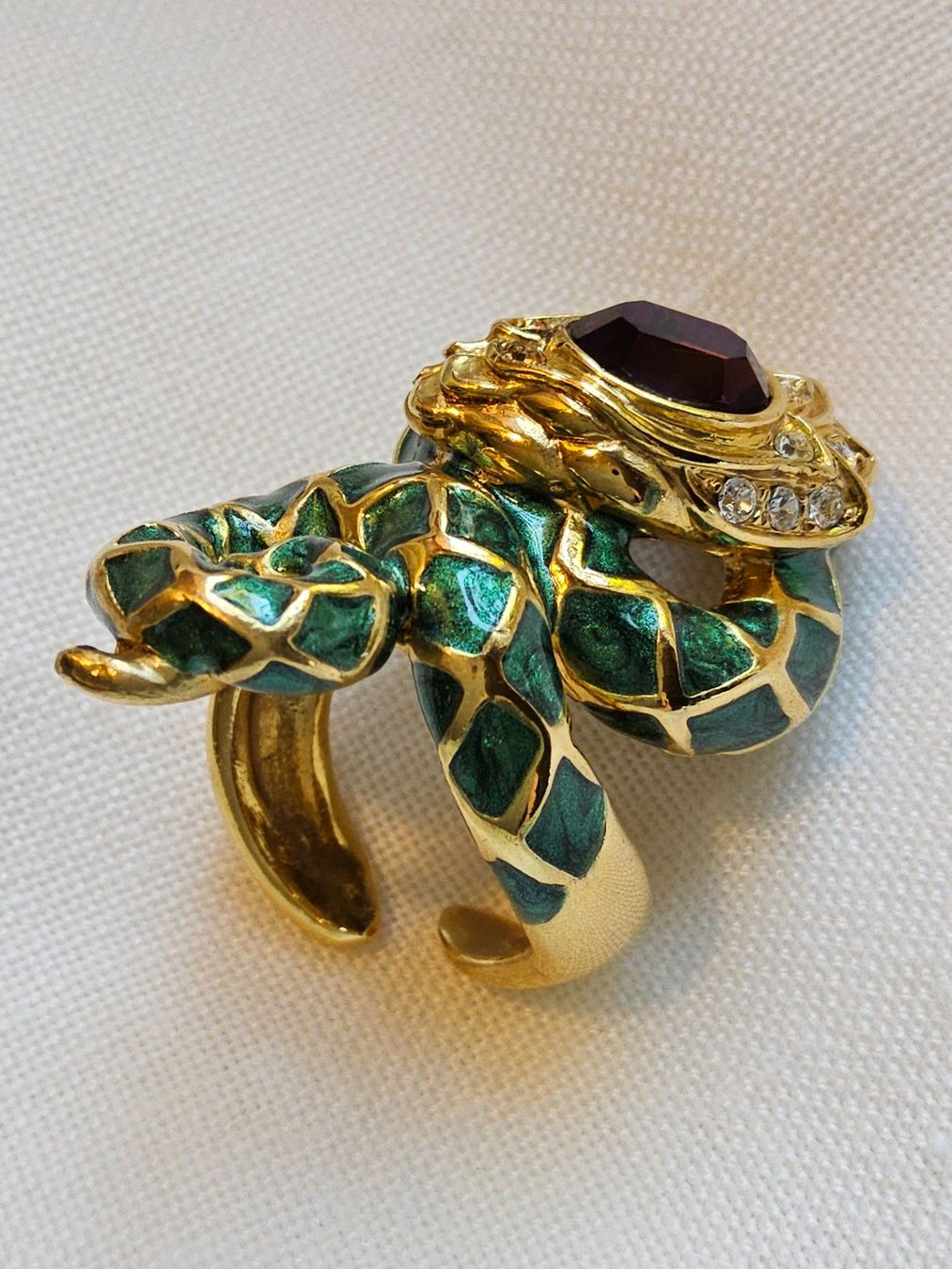 Anelli: Roberto Cavalli Cocktail Statement Schlangen Ring Gr. 51 – Usato da Zürich venduto da SciTec 4
