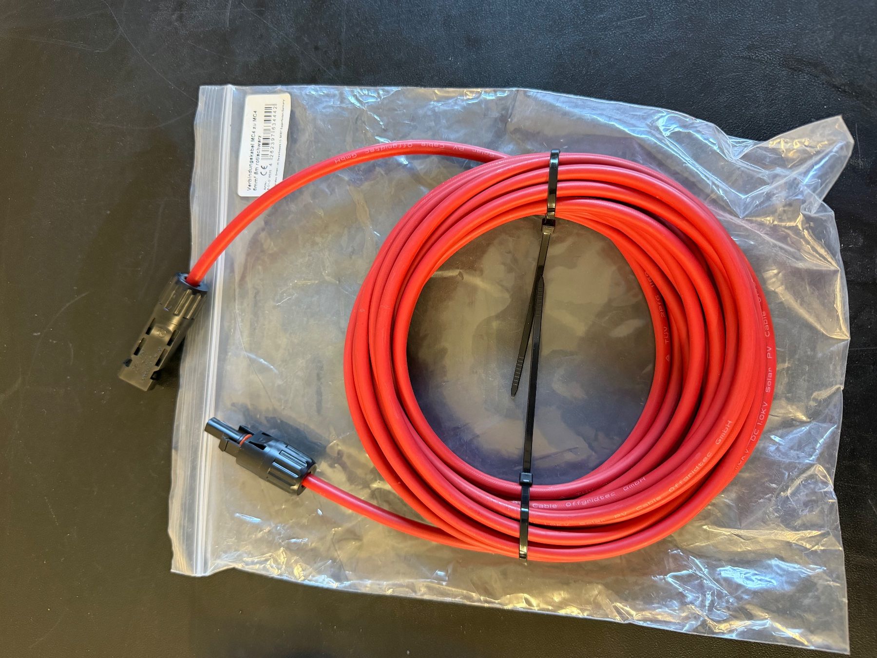 Cavi: 2 PV Kabel MC4 6mm² 8m NEU! – Nuovo e nell'imballaggio originale da Buch b. Frauenfeld venduto da vw_schmid 1