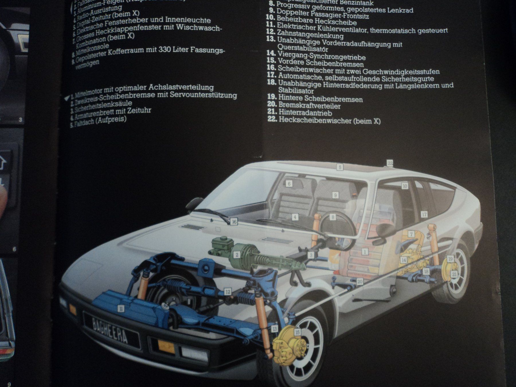 Dokumente: Prospekt Matra Simca Bagheera X 1978 – Gebraucht aus Schwarzenburg von modelCARama 8