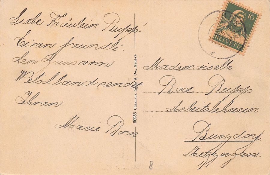 Cartoline postali: Jussy, Château du Crest, circulée 1923 – Usato da Frauenfeld venduto da POML 1