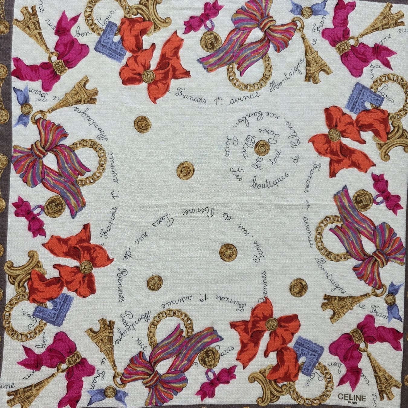 Celine Foulard & Sciarpe: Celine Baumwolltuch 48x48 cm – Usato da Zürich venduto da LIMAR 3