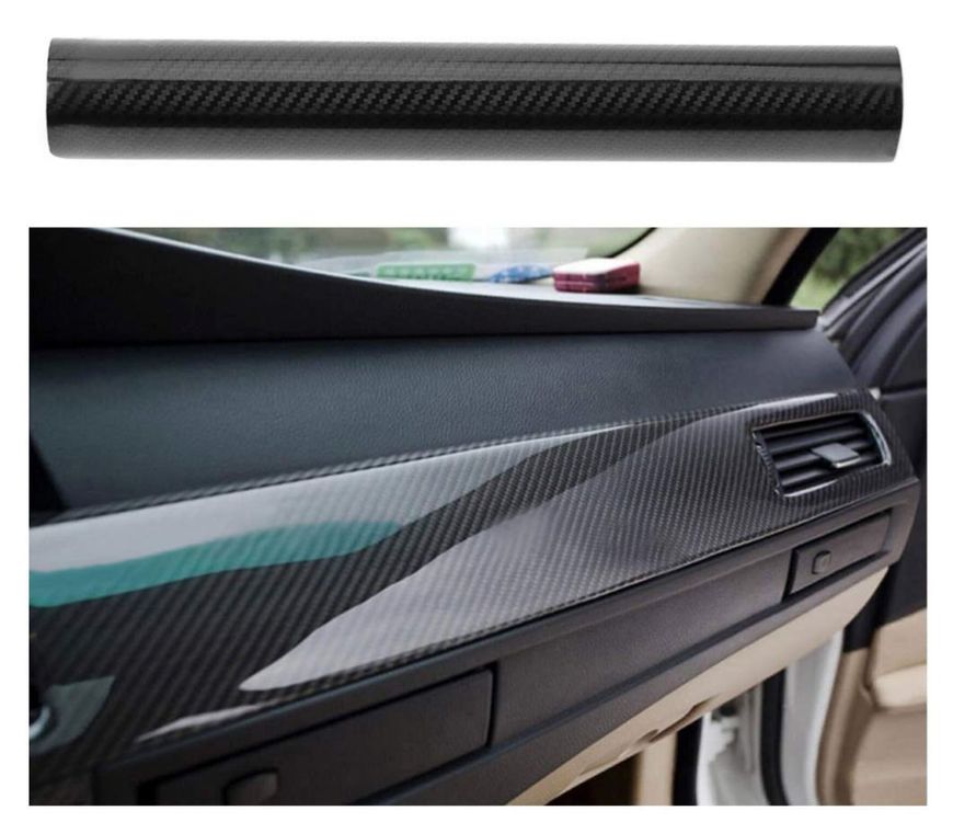 Belvanr Carbon Folie 5cm x 10m Auto Einstiegsleisten Kohlefaser