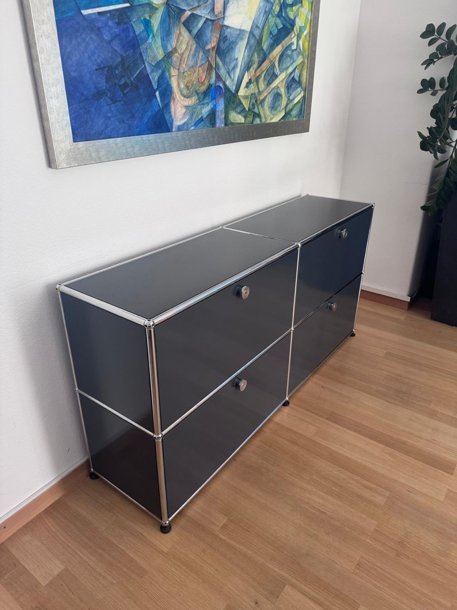 Regale: USM Haller Möbel Regal Sideboard Anthrazit – Gebraucht aus Thalwil von BOLEGO 1