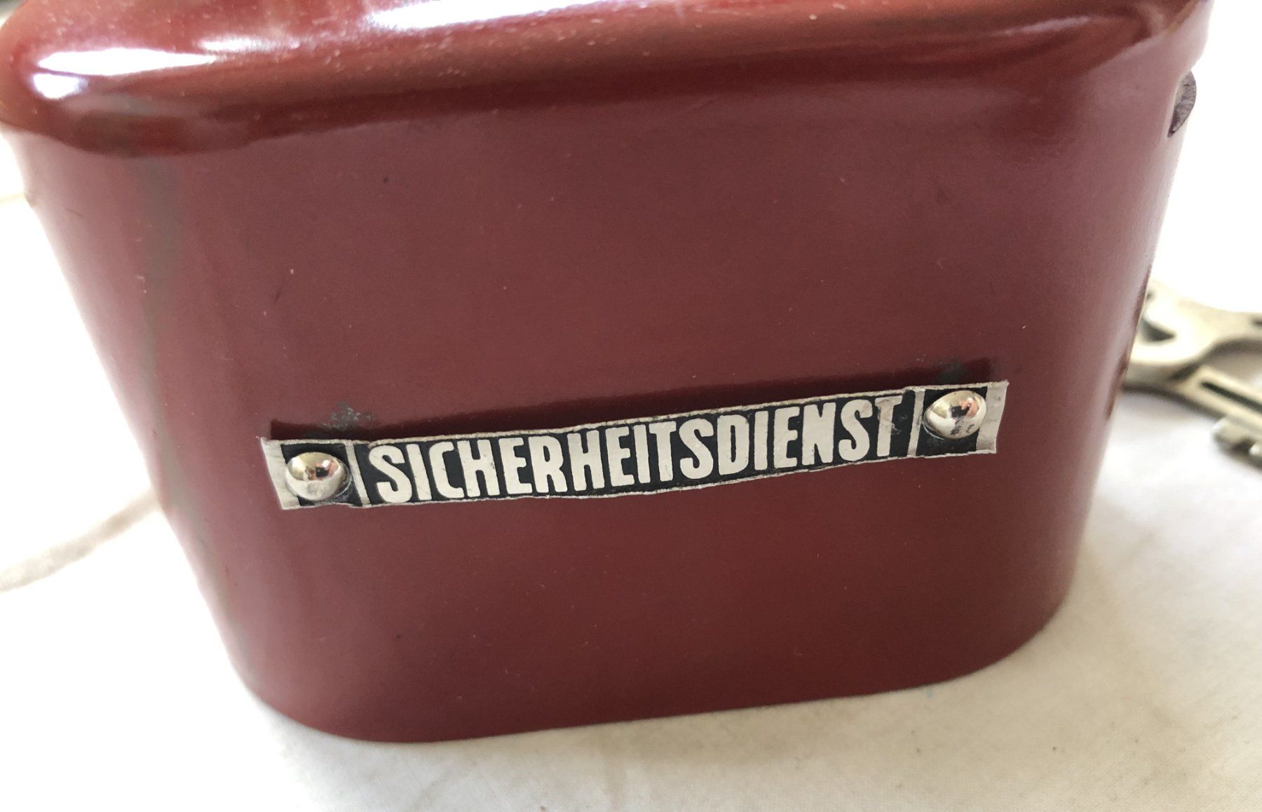 Salvadanai: Altes Sparkässeli / Spardose - "Sicherheitsdienst" – Usato da Schaffhausen venduto da durruti 1