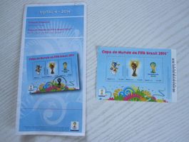 Sonder-Briefmarken Fussball WM Brasilien