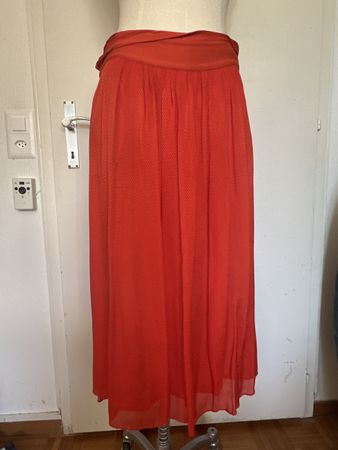 Jupe Kookai rouge-orange viscose taille 40