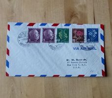 Ersttag ++ PJ Satzbrief 1948 in die USA