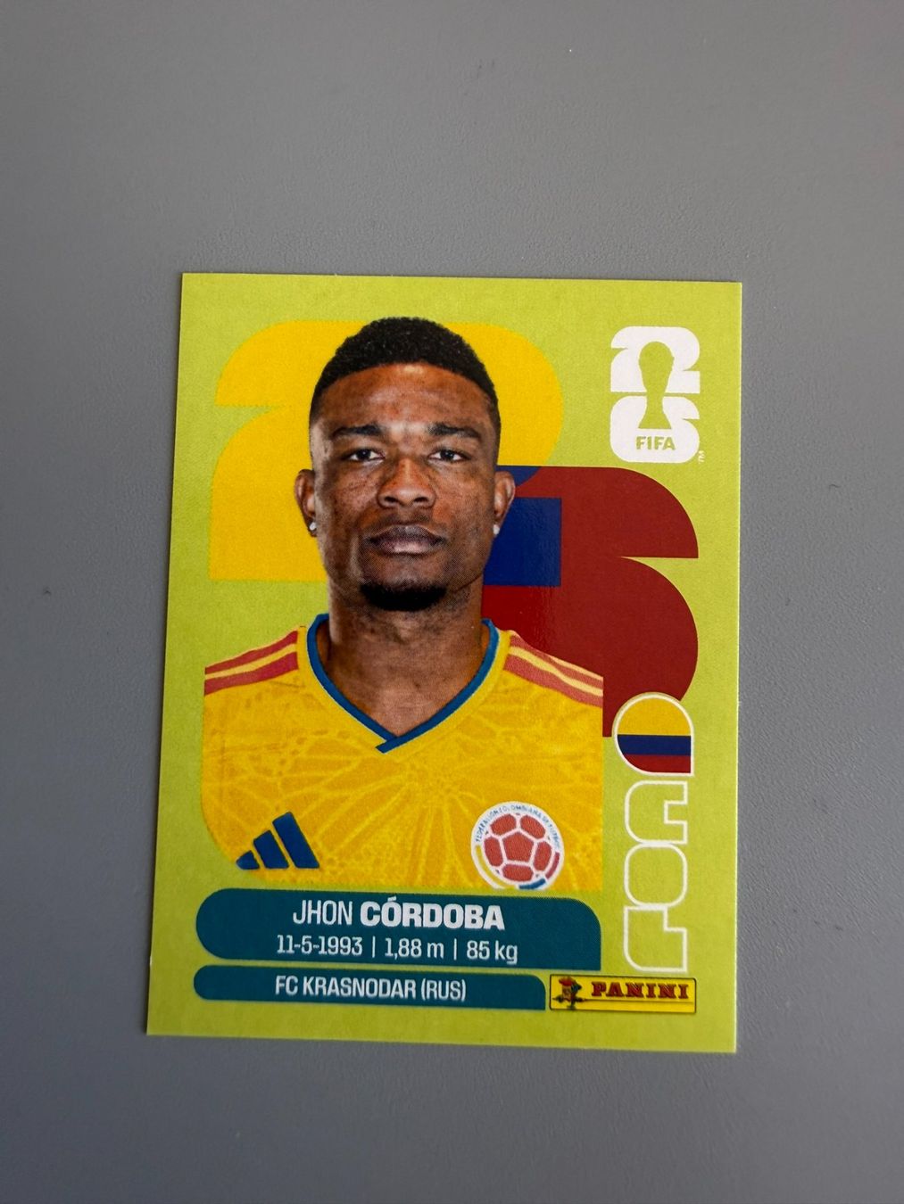 Panini Carte collezionabili: Panini Jhon Cordoba COL18 – Usato da Liebefeld venduto da Ronaldo-1996