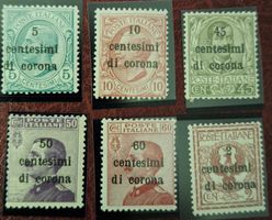 Lot de timbres italiens anciens  centesimi di corona **