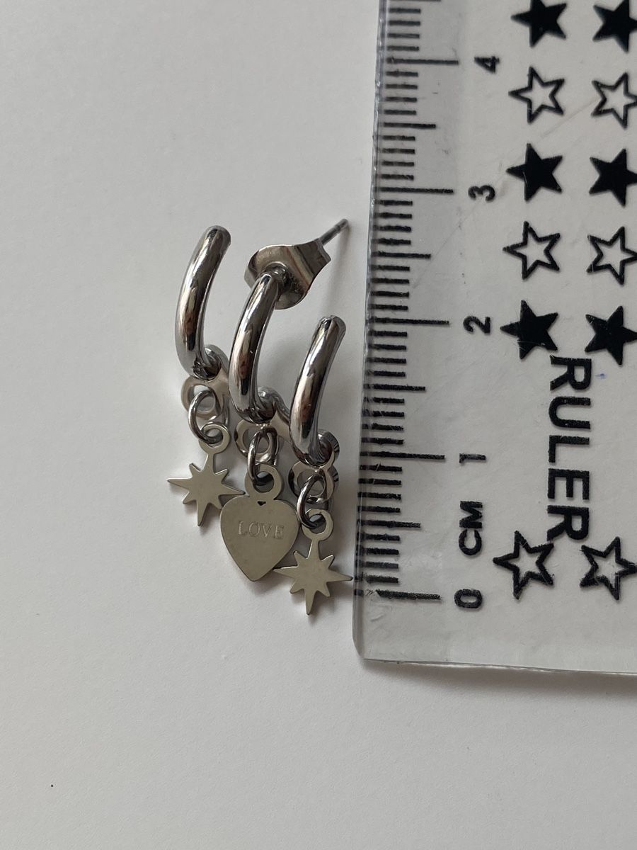 Orecchini pendenti & Orecchini a lobo: Silberne Edelstahl Herz Ohrstecker – Nuovo (secondo la descrizione) da Givisiez venduto da dor_xb9k 1