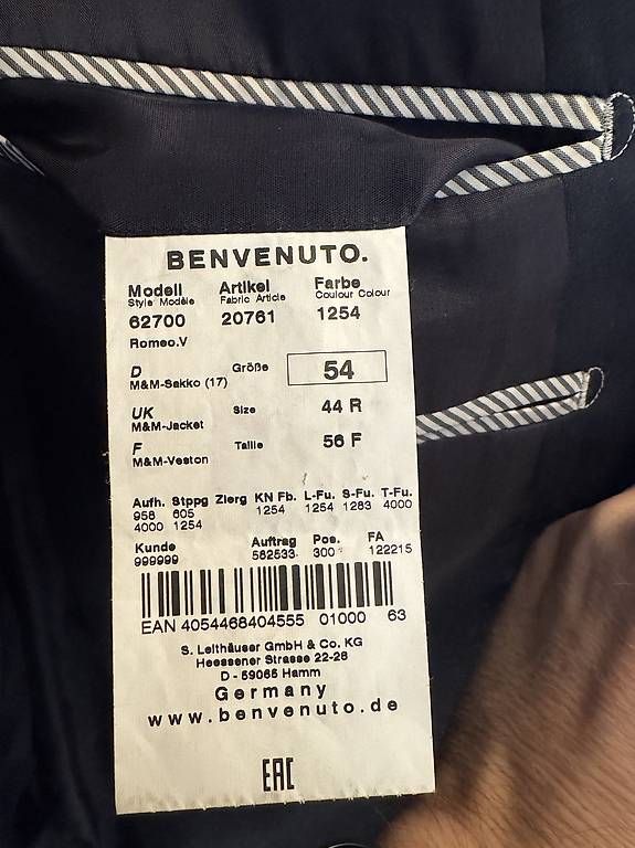 Completi: Anzug Benvenuto – Usato da Baar venduto da Danny_S 3