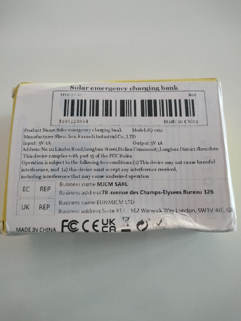 Ladegeräte: Solar Powerbank Notfall Ladegerät Typ C – Neu und originalverpackt aus Niederhasli von N8155 2