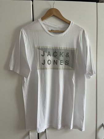 NEU T-Shirt Jack and Jones weiss mit Logoprint Grösse L