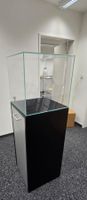 Grosse Glasvitrine mit Sockel und Schublade 154,5 cm