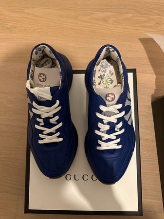 Gucci Rhyton Sneaker NY Yankees Blue Men Gr. 8.5 NEU Limited