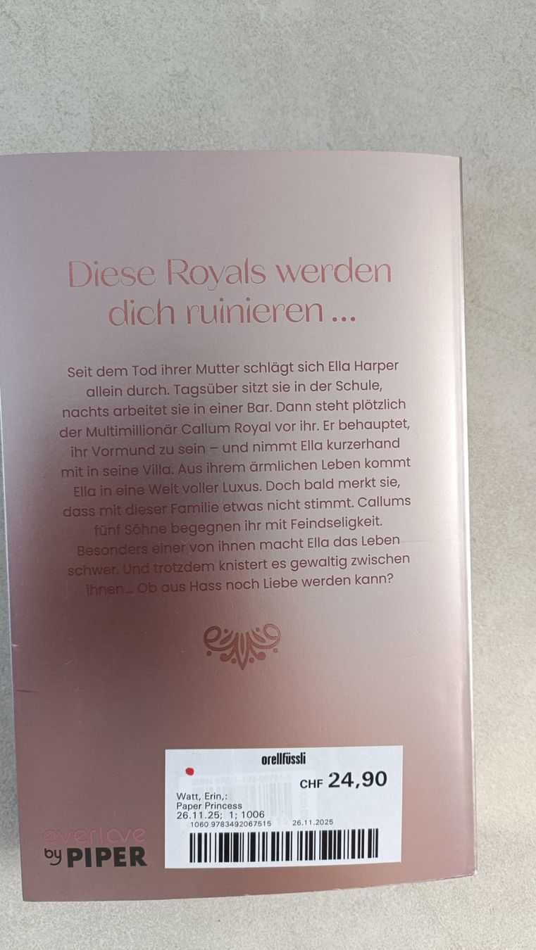 Bücher: Buch Paper Princess, die Versuchung – Gebraucht aus Schwarzenberg LU von Nbr.3 1