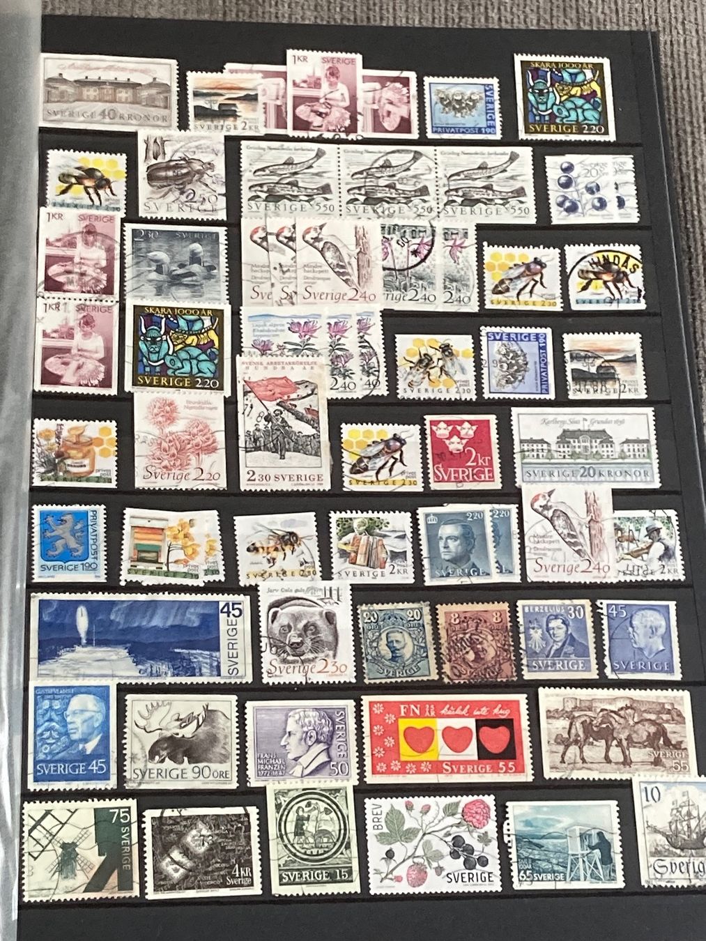 Alle Briefmarken: Lot Schweden 4 Albenseiten – Gebraucht aus Reinach BL von Haexli_46 2