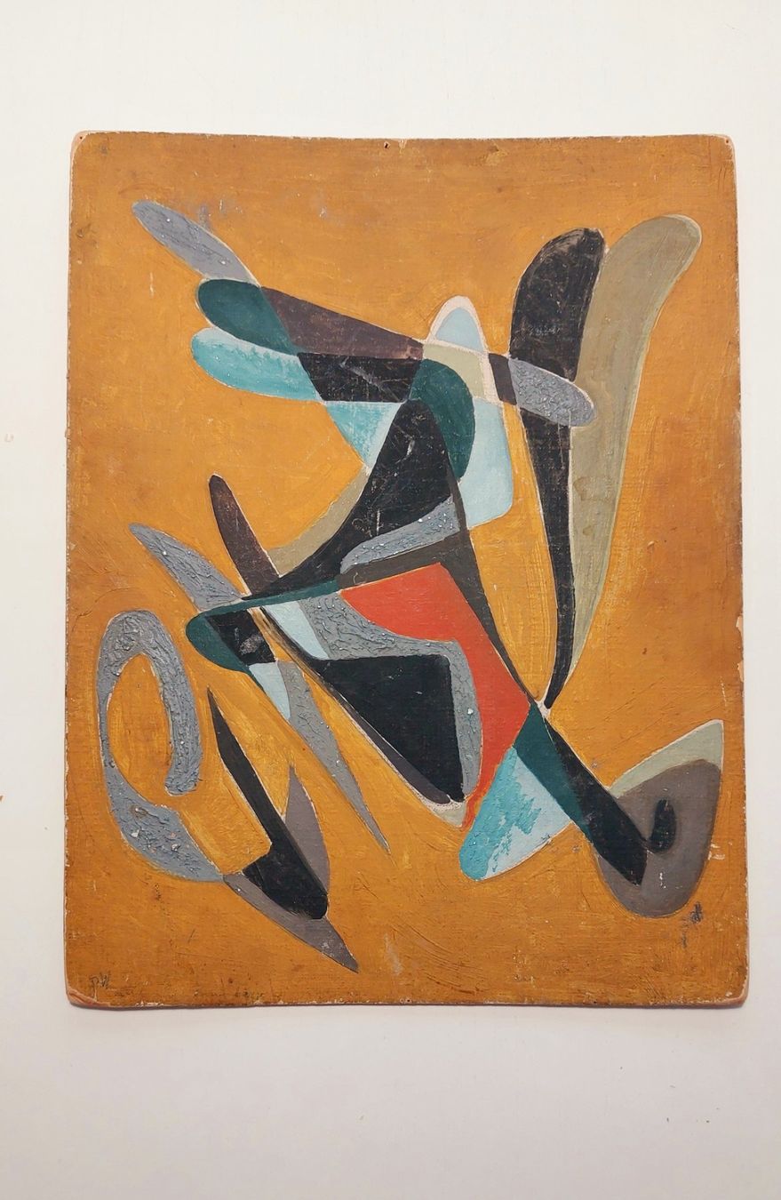 Gemälde: Francis Bott, Originalgemälde Beidseitig bemalt um 1958 – Gebraucht aus Zürich von p.weingaertner 1