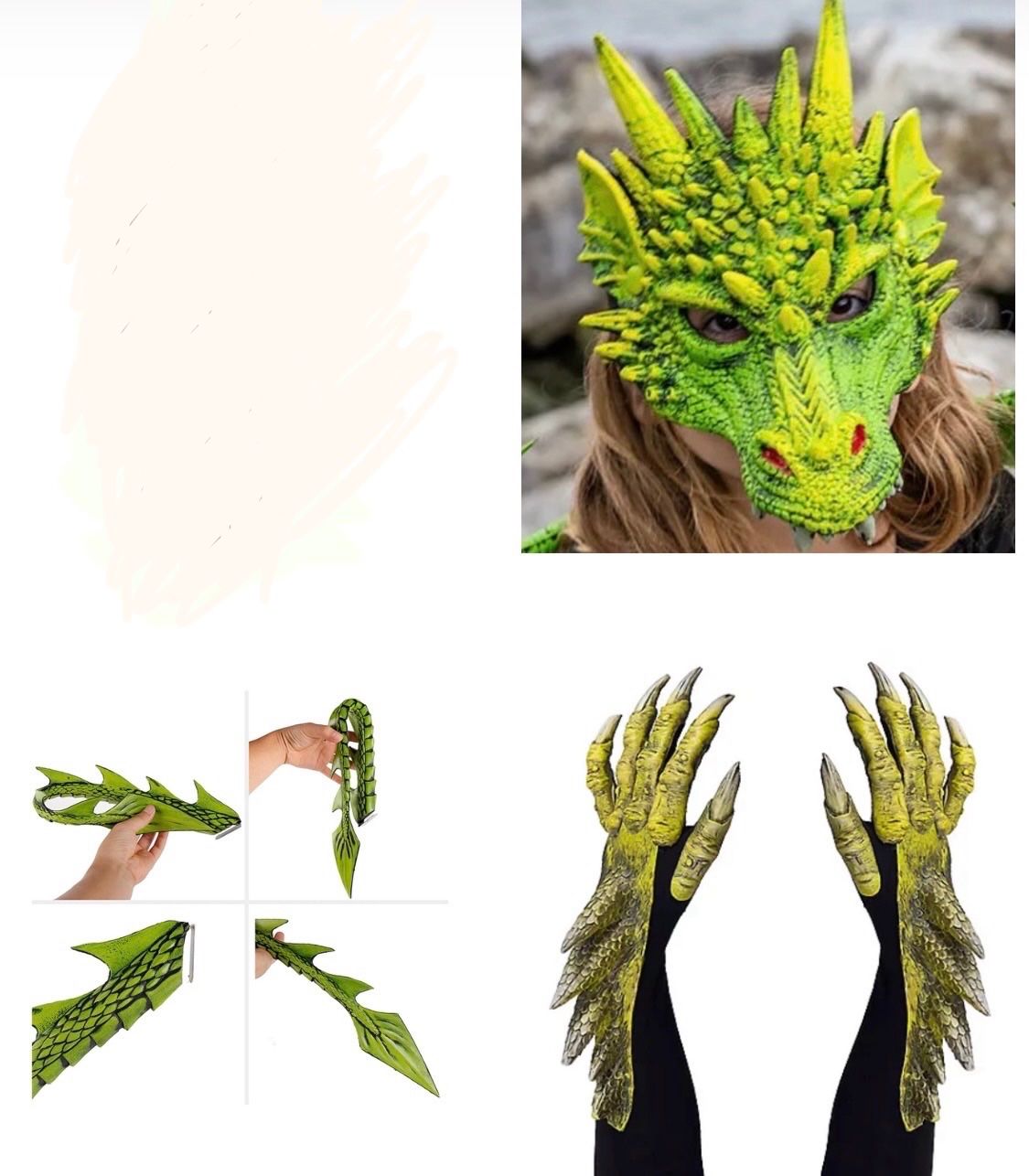 Costumi: Neues Drache-Set, Maske, Schwanz, Handschuhe – Nuovo (secondo la descrizione) da Birr venduto da savasdee