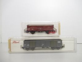 Liliput 23150/24450 2x Hochbordgüterwagen SBB CFF FFS DC H0