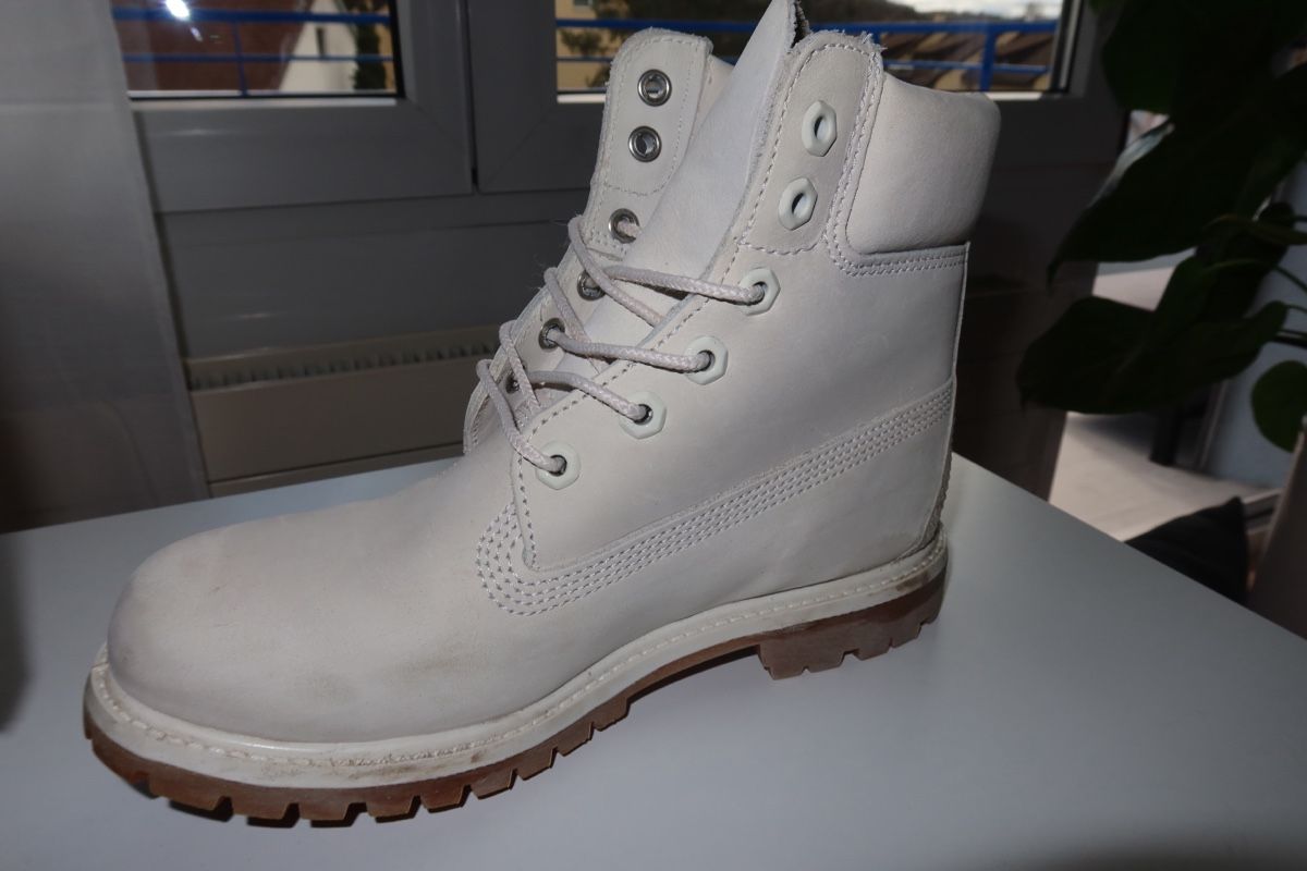 Timberland Damenschuhe: Timberland Schnürstiefel Weiß/Hellgrau – Neu (gemäss Beschreibung) aus Thayngen von Fxbienne 4