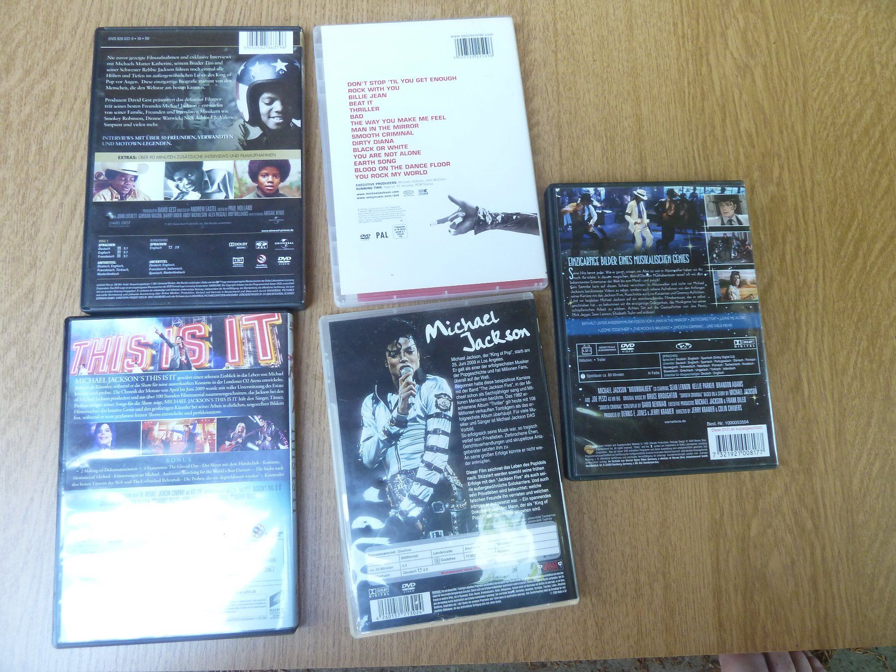 Alle DVDs: Michael Jackson DVDs Konvolut 5 Stck – Gebraucht aus Rieden SG von jamilau 1