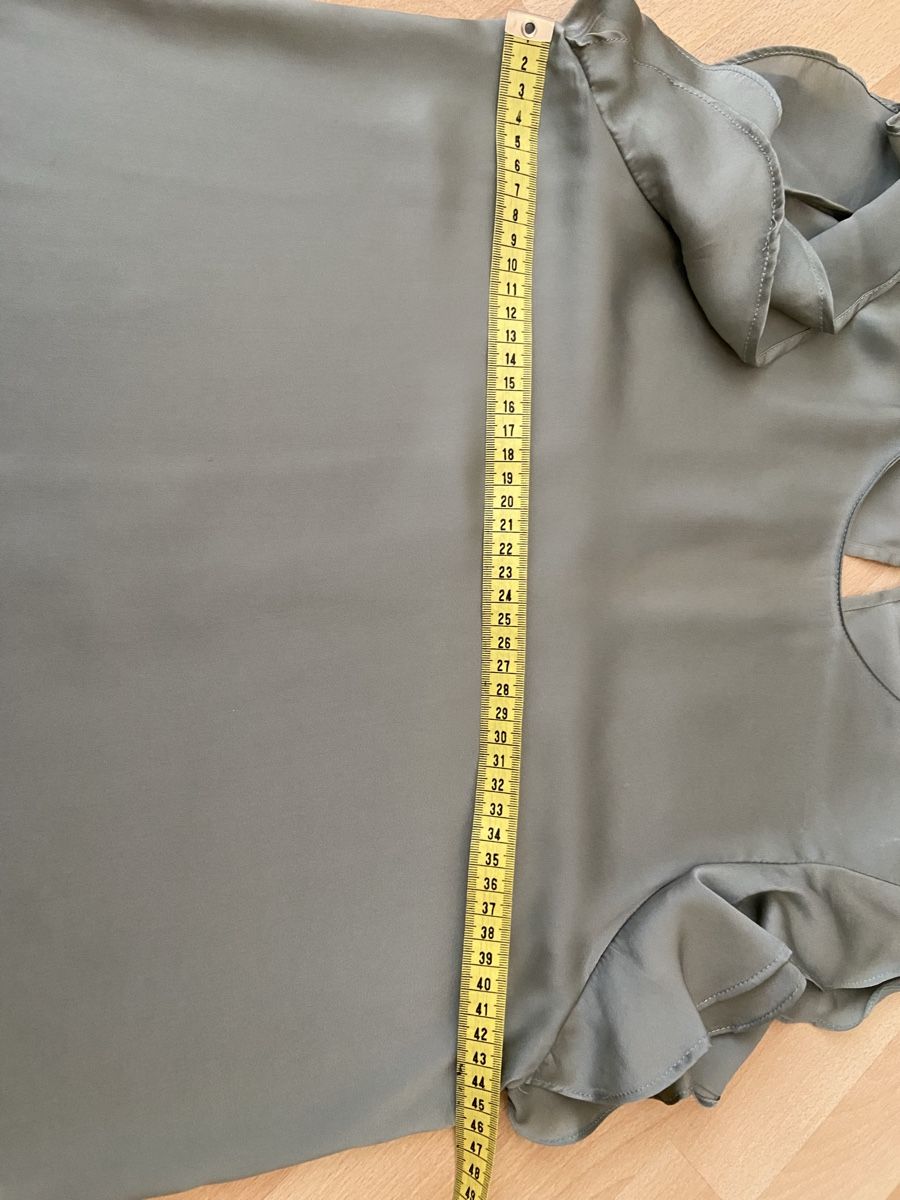Zara Camicette: Zara Satin Bluse salbeigrün S – Usato da Dietlikon venduto da Luna77 2