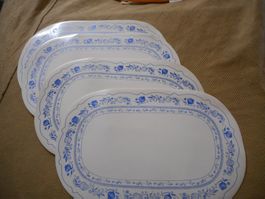 4x Tischset blau-weiss