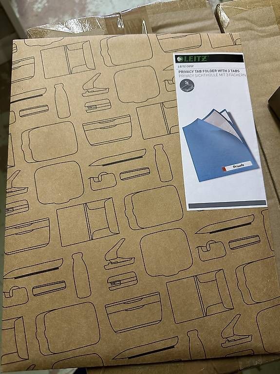 Leitz Raccoglitori: 9Stk. Sichthülle mit drei Fächern, A4, Blau, 3er Pack – Nuovo e nell'imballaggio originale da Necker venduto da liq24 2