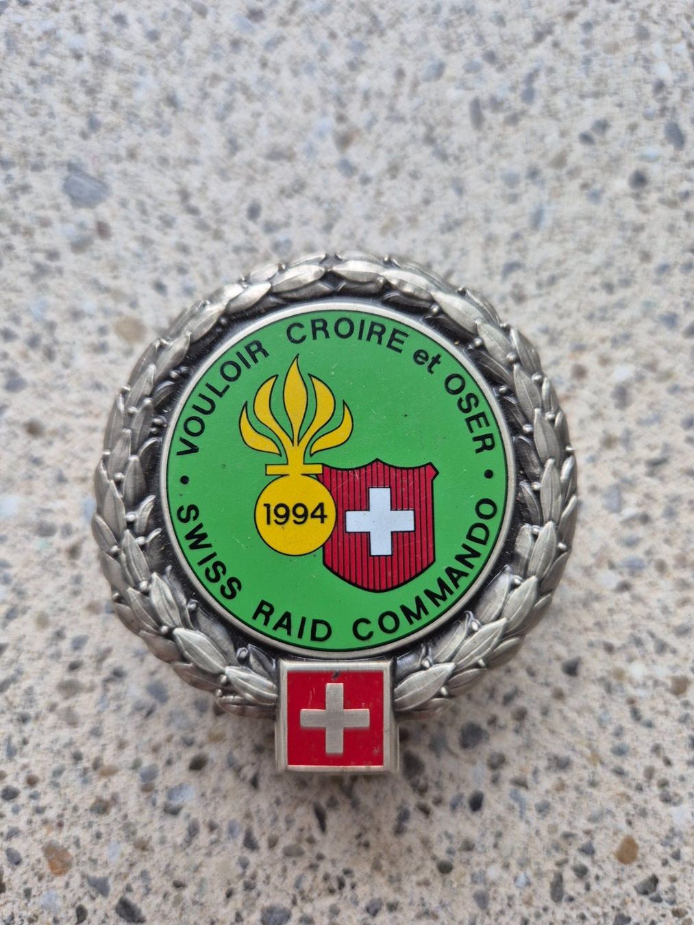 Schweizer Armee Placchette & Badge: *** Beretemblem Swiss Raid Commando 1994 RARE ***  – Nuovo (secondo la descrizione) da Riedholz venduto da fr_sIruP 1