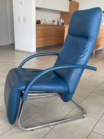 Lederstuhl in blau