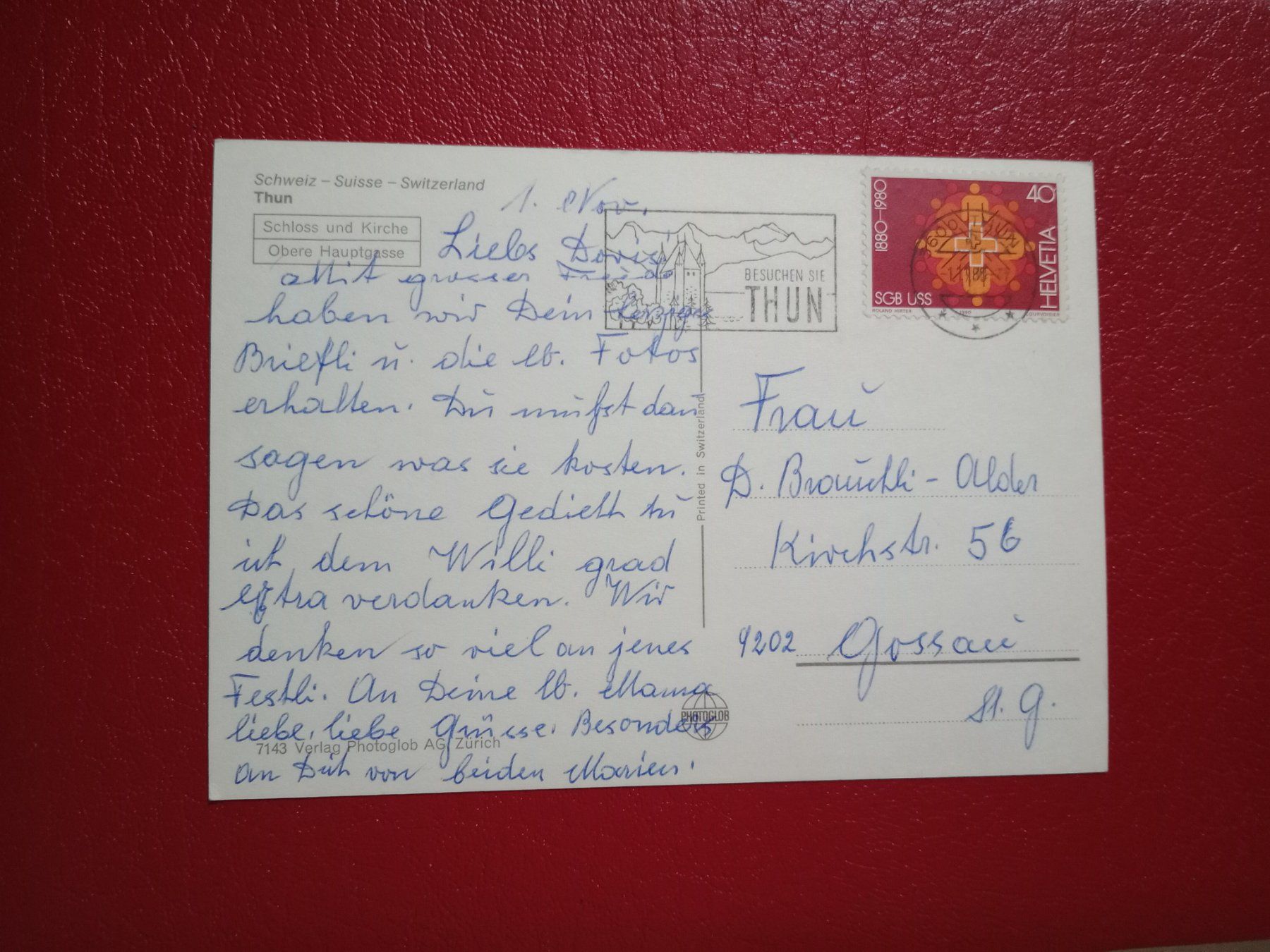 Cartes postales: AK Thun Bern 2 Ansichten 1985 – D'occasion à Küttigen par Melisch1000 1
