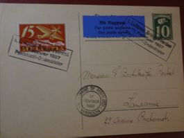 17.FEVRIER 1927 PESTOALOZZI GEDENKFEIER, 1. LUFTPOST YVERDON