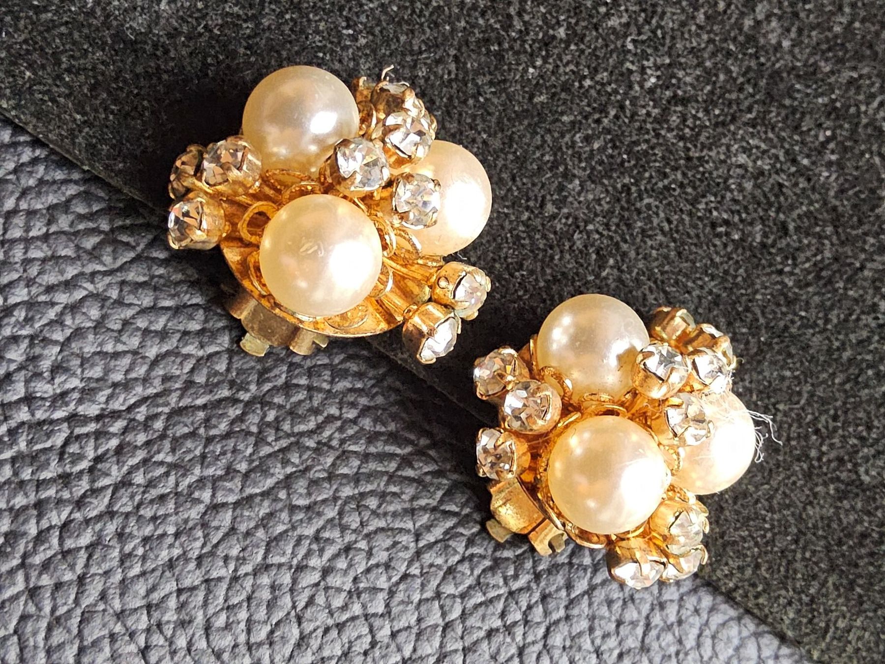 Orecchini pendenti & Orecchini a lobo: Vintage Perlen/Strass Ohrclips, 1940er – Usato da Zürich venduto da helsan 3